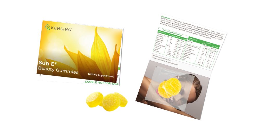 Sun E natural vitamin E beauty gummy sample