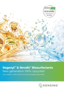Catalog Cover Biosurfactants Regenyl and Revolis Glypolipids Biosurfactants Catalog Kensing